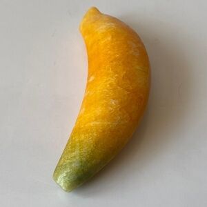 Alabaster Banana Collectible Made in Italy in 1950-1960s Vintage